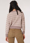 Cropped Chenille Twisted Cable Jumper, Stone, large