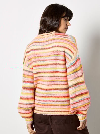 Multicoloured Stripe Soft Jumper