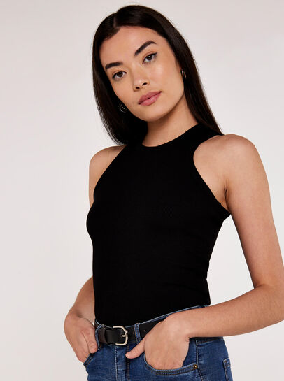 Ribbed Jersey Tank Top