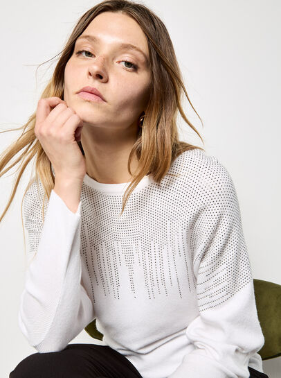 Stud Embellished Batwing Jumper