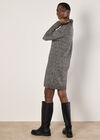 Chunky Knit Jumper Mini Dress, Dark Grey - Charcoal, large