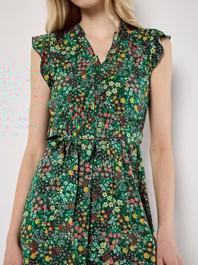 Ditsy Floral Ruffle Mini Dress
