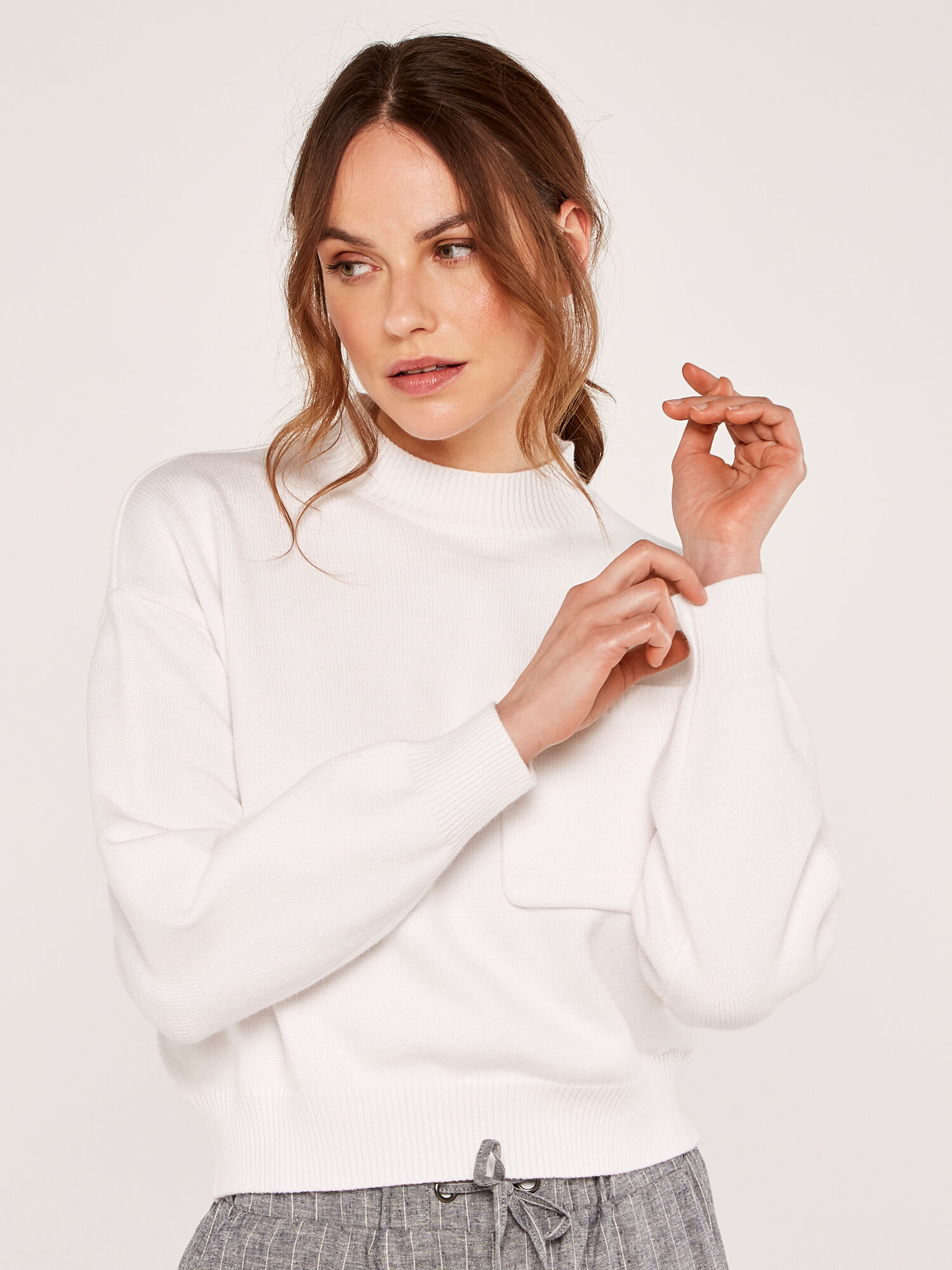 Ladies jumpers with pockets clearance
