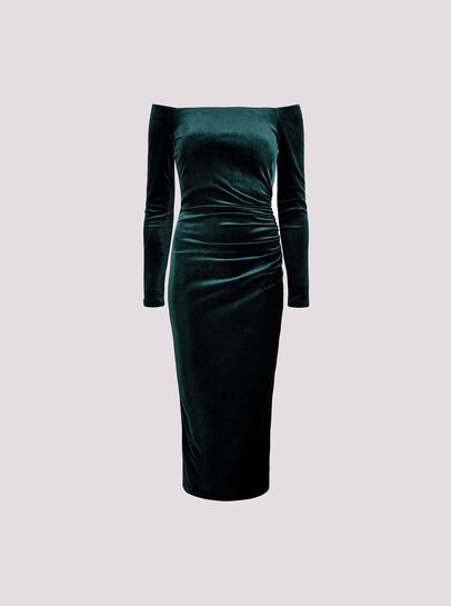 Bardot Velvet Midi Dress