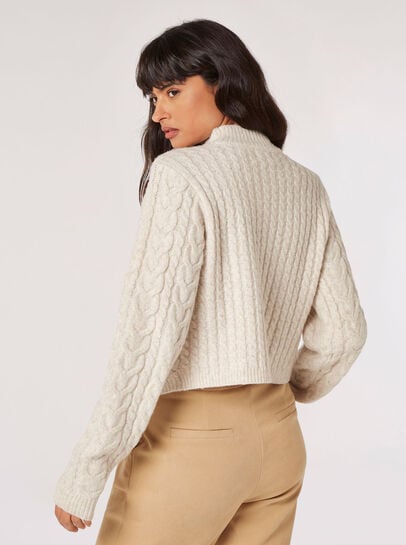 Cable Knit Wrap Jumper
