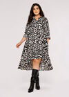 Curve Cheetah Shirt Dress, Stone, large