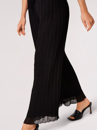 Chiffon Pleated Longline Culottes