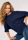 Soft Drawstring  Top, Navy, large