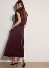 Satin A-Line Maxi Skirt, Purple, large