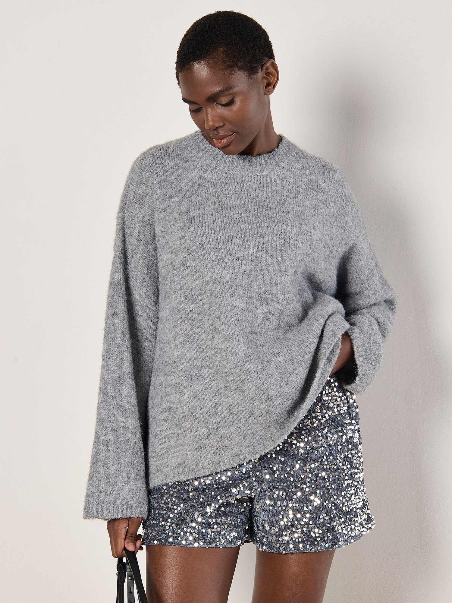 Grey baggy jumper sale