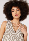 Geometric Tiered Maxi Dress, Stone, large