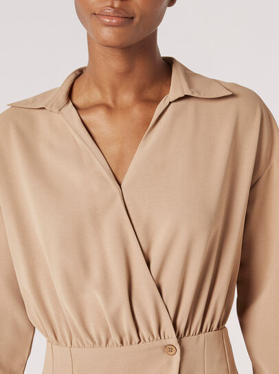 Wrap Shirt Mini Dress