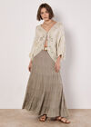 Tiered Maxi Skirt, Stone, large