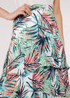 Painterly Tropical Midi Skirt, Cream, large