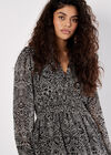 Paisley Mini Dress, Black, large