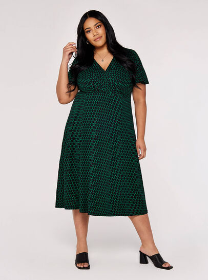 Curve Wrap Midi Dress