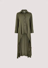 Herringbone Jacquard Shirt, Khaki, large