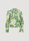 Soft Twill Tropical Wrap Top, Cream, large