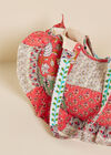 Patchwork Frill Fabric Bag, Assorted, large