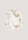 Floral Paisley Embroidered Blouse, White, large