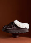 Sherpa-Lined Slip-On Moccasins, Brown, large