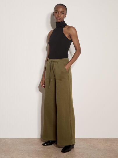 Wide-Leg Jersey Joggers