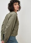 Lightweight Denim Bomber Jacket, Khaki, large