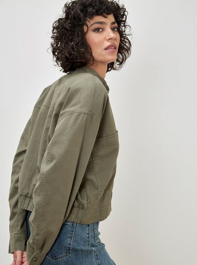 Lightweight Denim Bomber Jacket