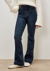 Lena Fit And Flare High Waist Jeans, Navy, large