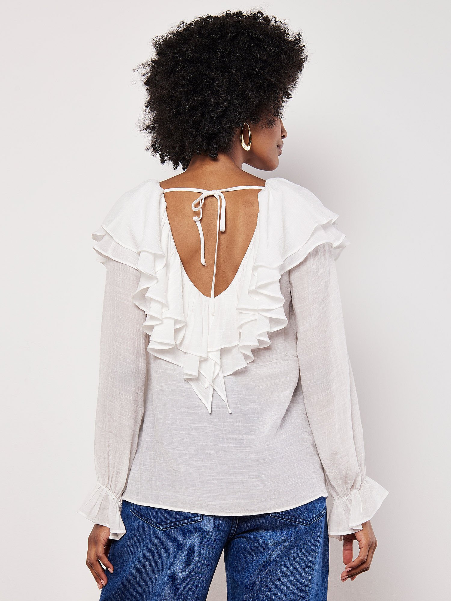 Ruffle Collar Blouse | Apricot Clothing