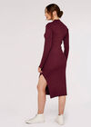 Bodycon Midi Dress, Burgundy, large