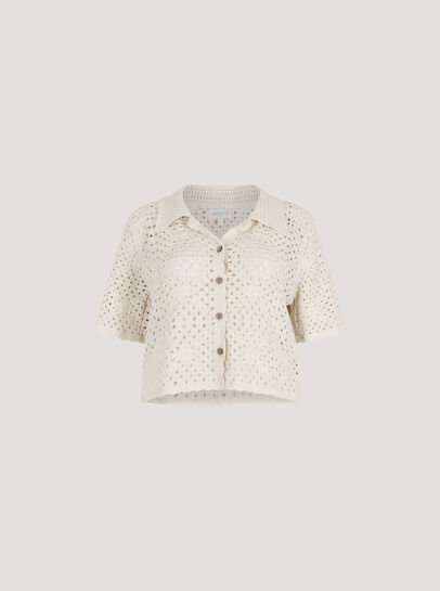 Floral Cotton Crochet Cardigan