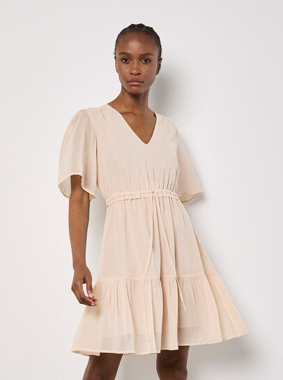 Diamante Chiffon Mini Dress