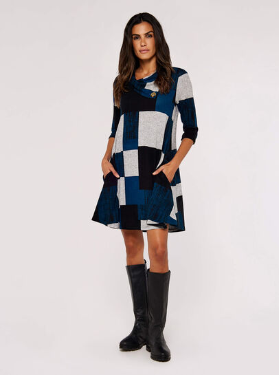 Colour Block Swing Mini Dress