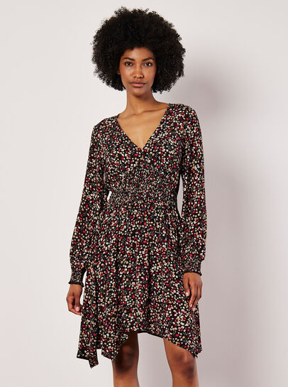Ditsy Floral Smocked Mini Dress