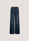Zia Side Panel Wide Leg Jeans, Blue, large