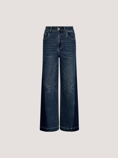 Zia Side Panel Wide Leg Jeans