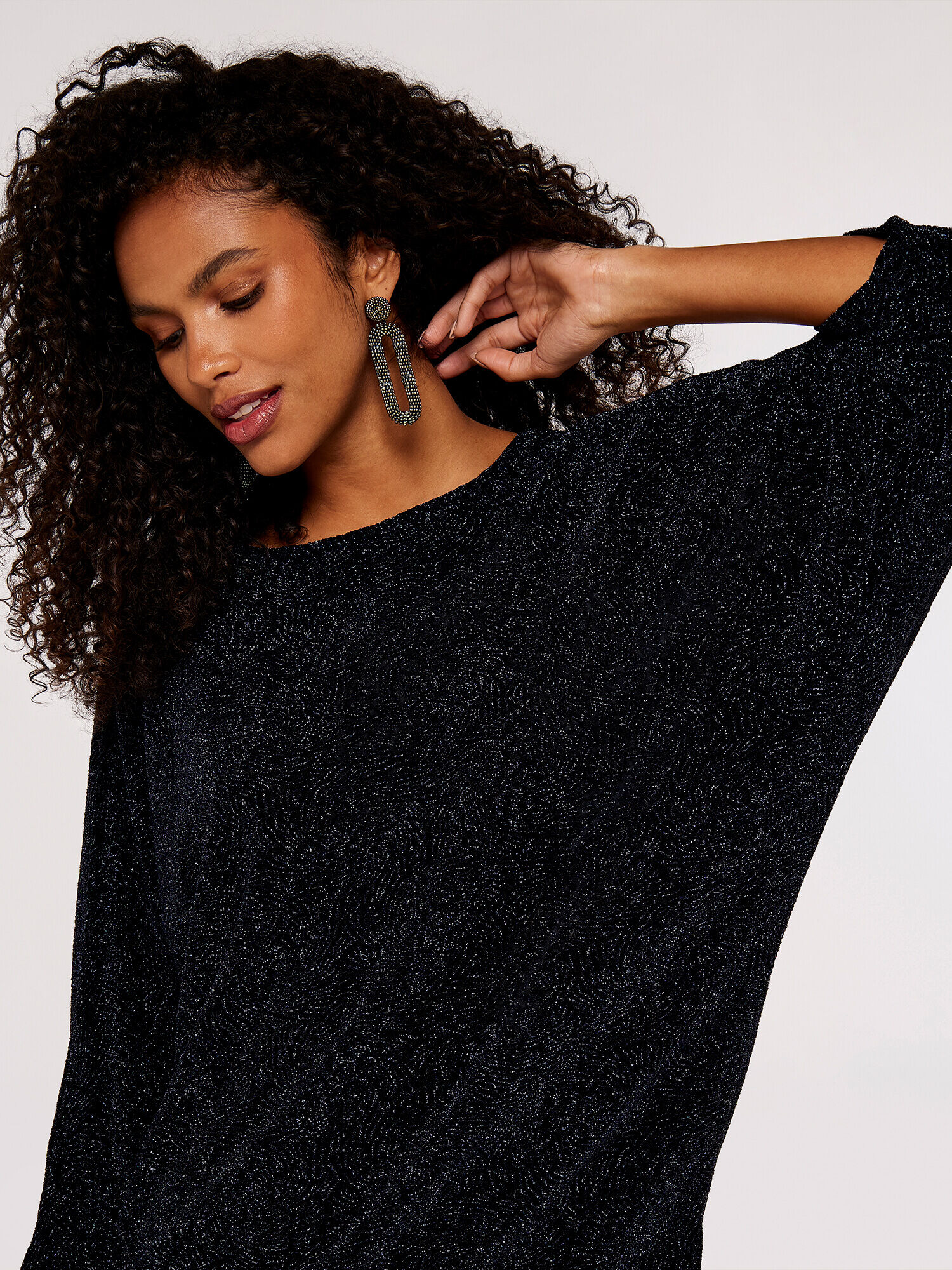 Navy batwing top new arrivals