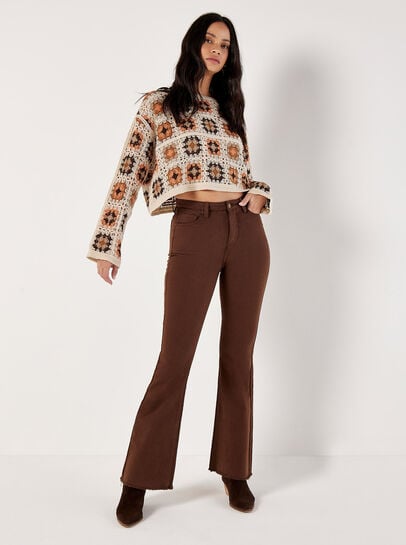 Crochet Squares Cropped Jumper