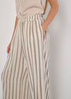Stripe Wide Leg Trousers, Stone, large