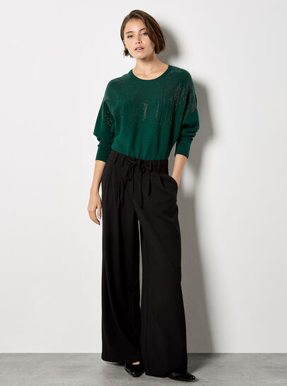 Stud Embellished Batwing Jumper