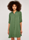 Shirt Swing Dress, Green, large