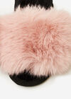 Cosy Faux Fur Luxe Slippers, Pink, large