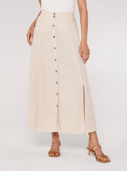 Coconut Button Through Skirt