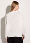 Daisy Applique Chunky Knit Jumper, White, large