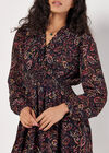 Paisley Ruffle Mini Dress , Pink, large