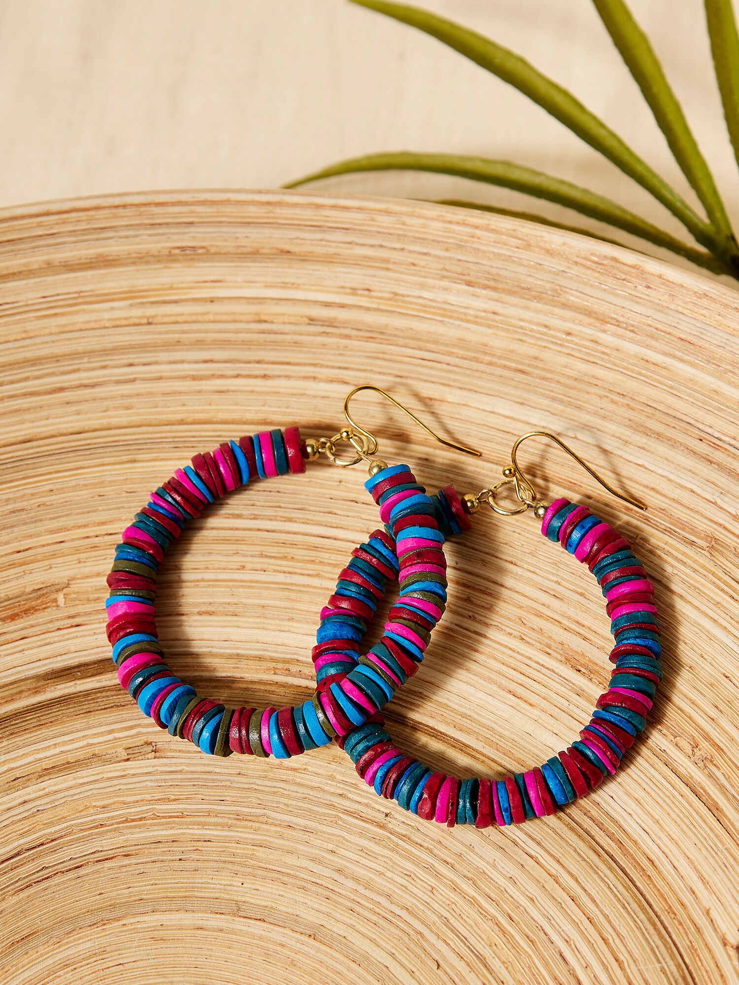 Beaded loop best sale earrings