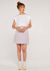 Houndstooth Skirt, Lilac, large