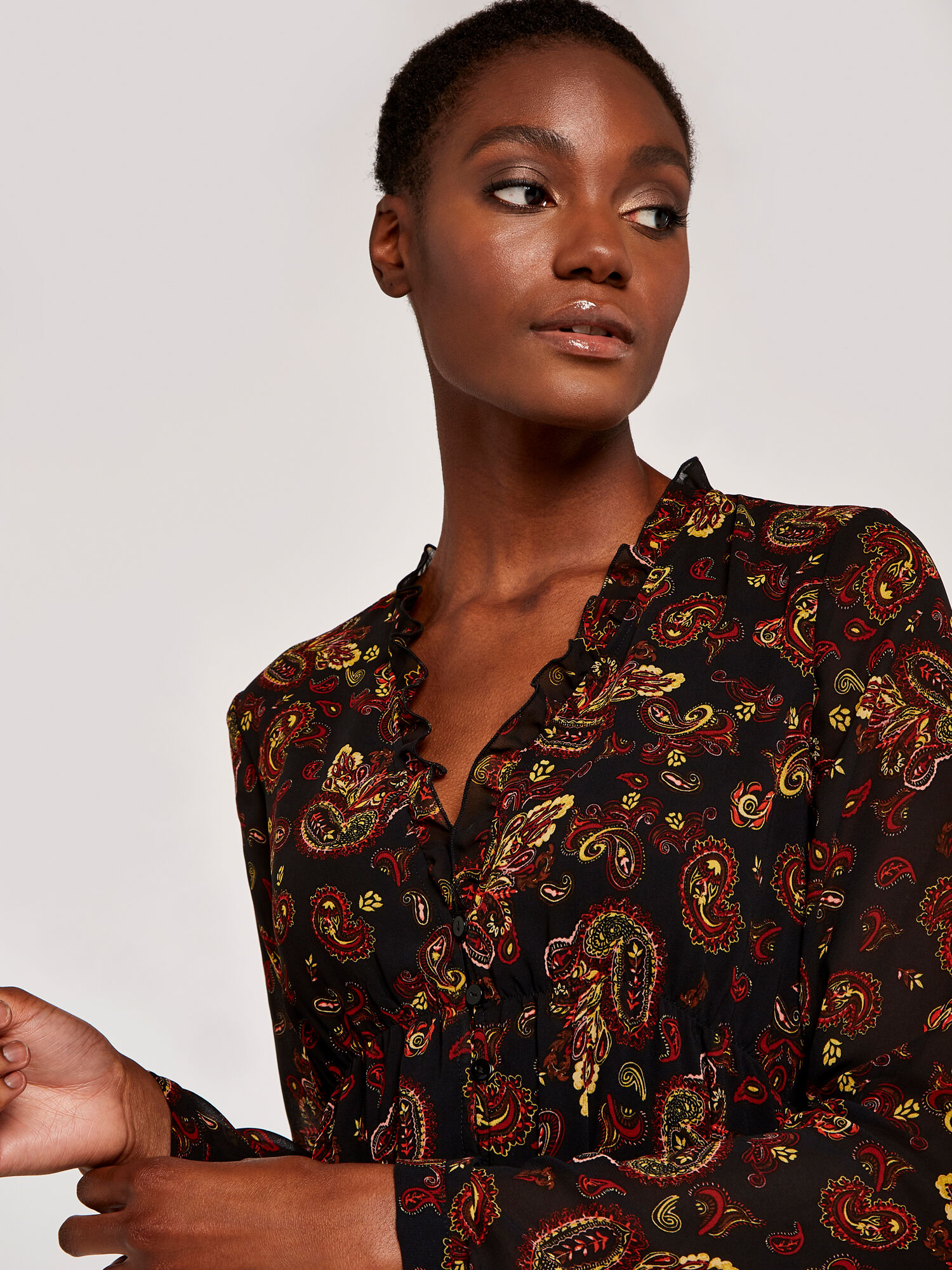 Paisley long sleeve dress best sale