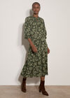 Folk Floral Blouse, Green, large